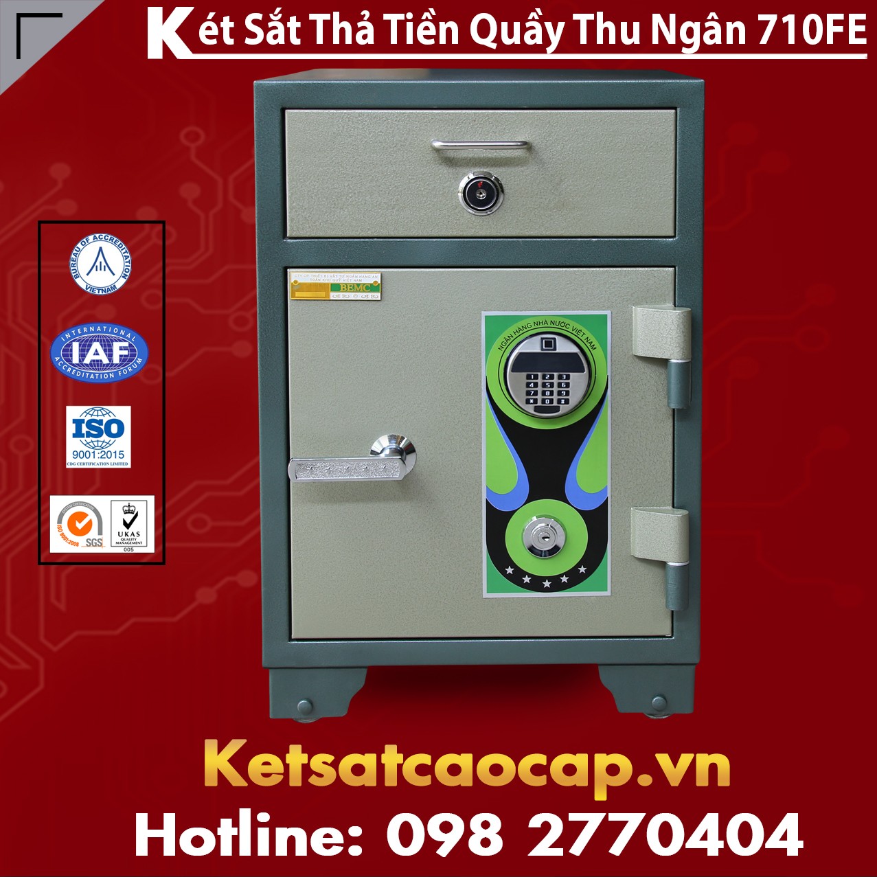 Két Sắt Vân Tay Điện Tử Hàn Quốc Bank Safe BEMC 710 FE Uy Tín Cao Cấp