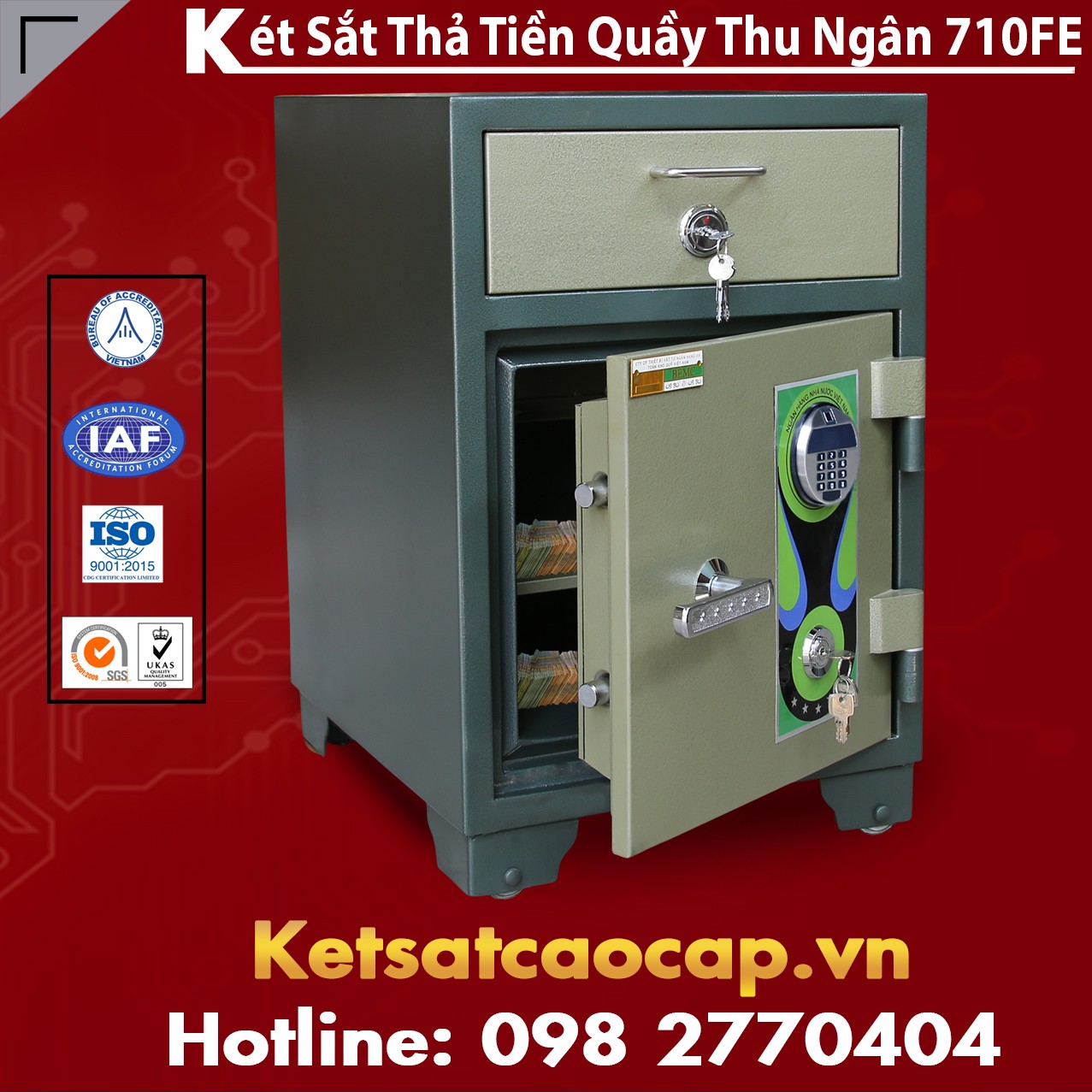 Két Sắt Vân Tay Điện Tử Hàn Quốc Bank Safe BEMC 710FE Chất Lượng Cao