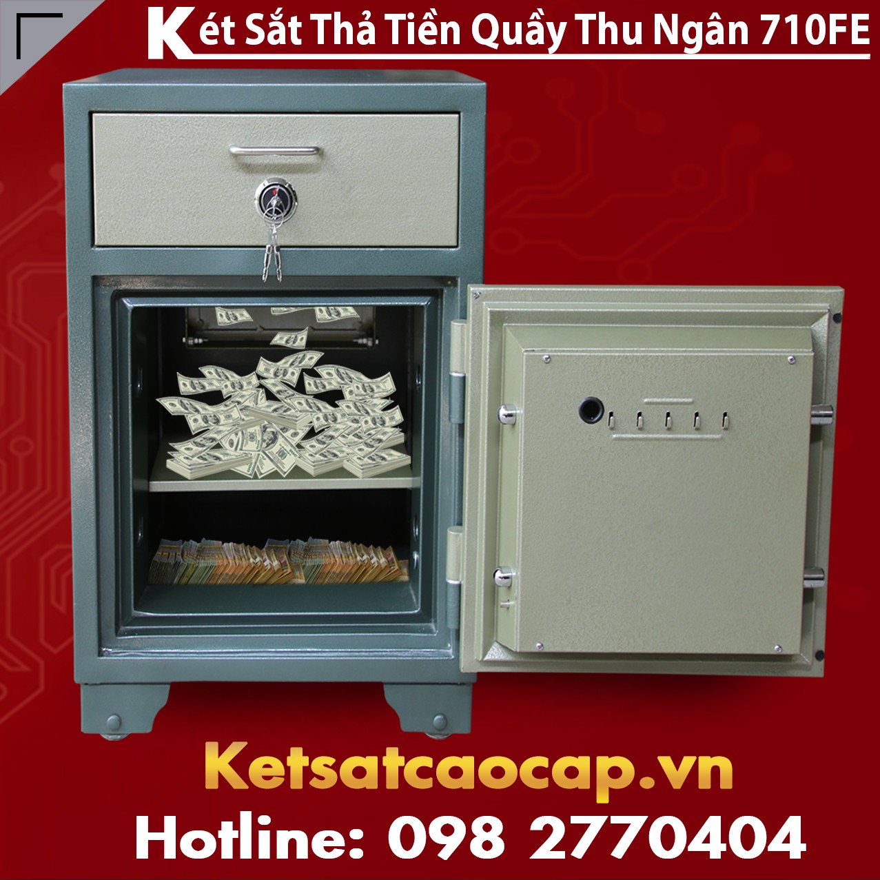 Két Sắt Vân Tay Điện Tử Hàn Quốc Bank Safe BEMC 710FE Độ Bền Đẹp cao