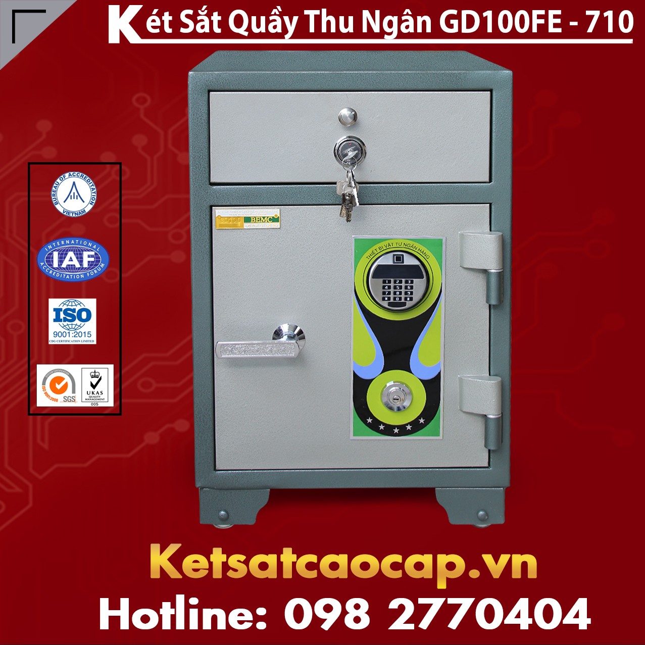Két Sắt Vân Tay Điện Tử Hàn Quốc BEMC GD100-710 FE Chât Lượng Cao
