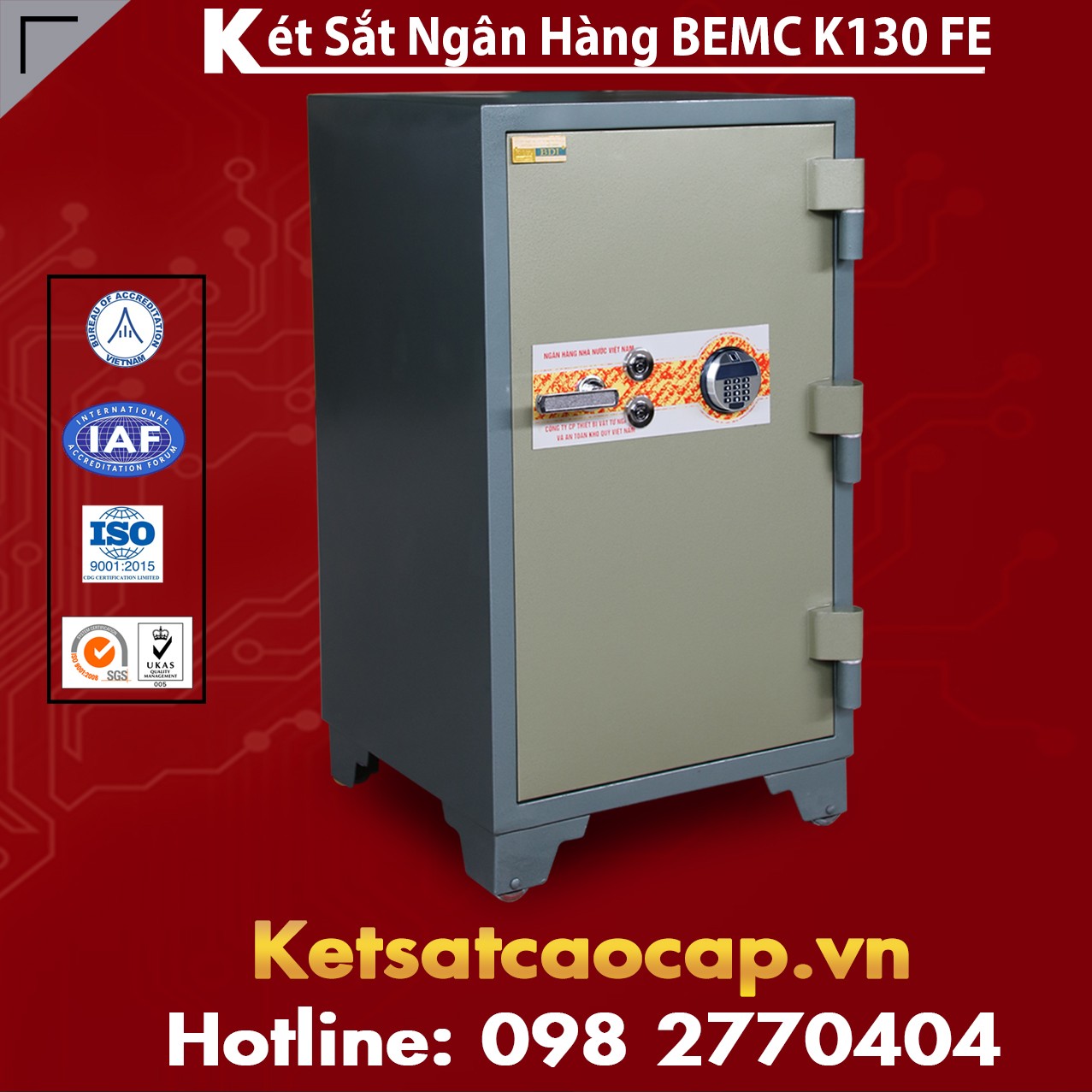 Két Sắt Vân Tay Điện Tử Hàn Quốc BEMC K130FE Ưa chuộng nhất Việt Nam