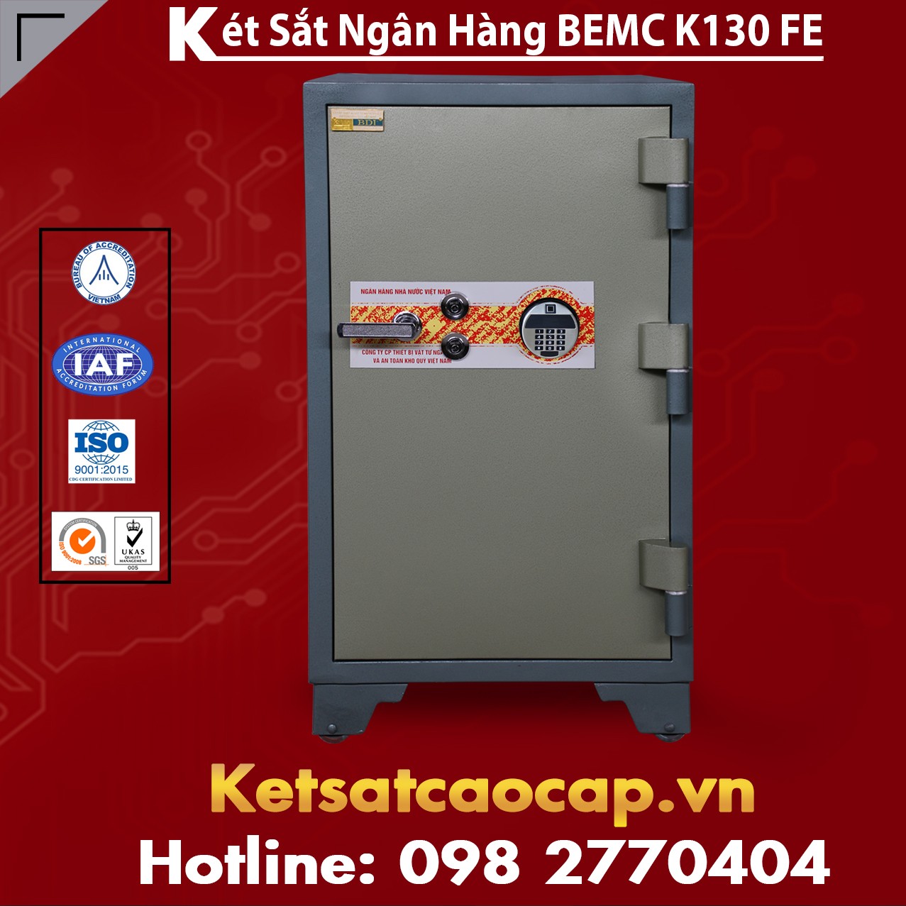 Két Sắt Vân Tay Điện Tử Hàn Quốc BEMC K130 FE Thiết kế bền đẹp rẻ