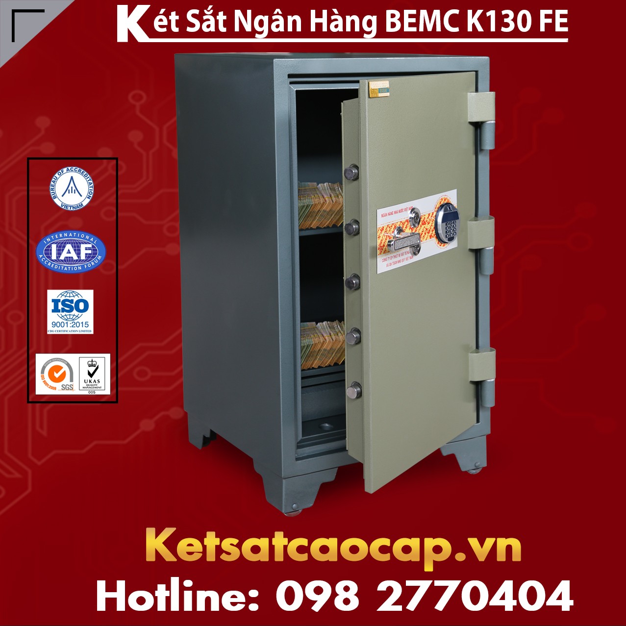 Két Sắt Vân Tay Điện Tử Hàn Quốc BEMC K130 FE Lựa chọn nào tốt nhất