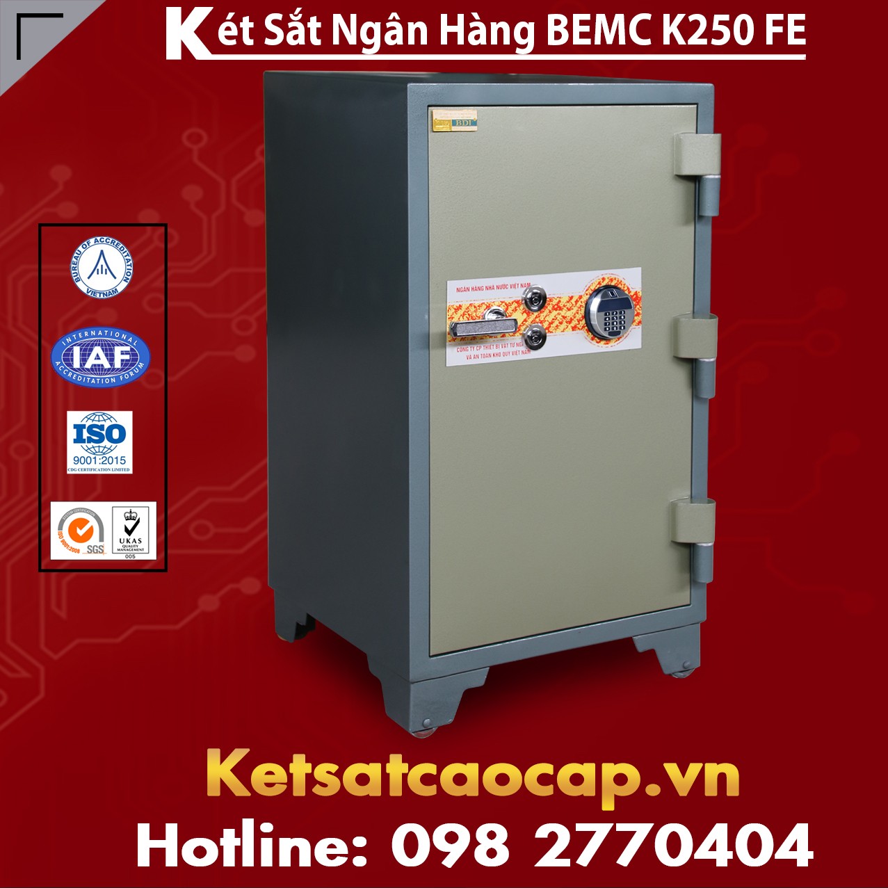 Két Sắt Vân Tay Điện Tử Hàn Quốc BEMC K250 FE Sản Xuất TC Châu âu
