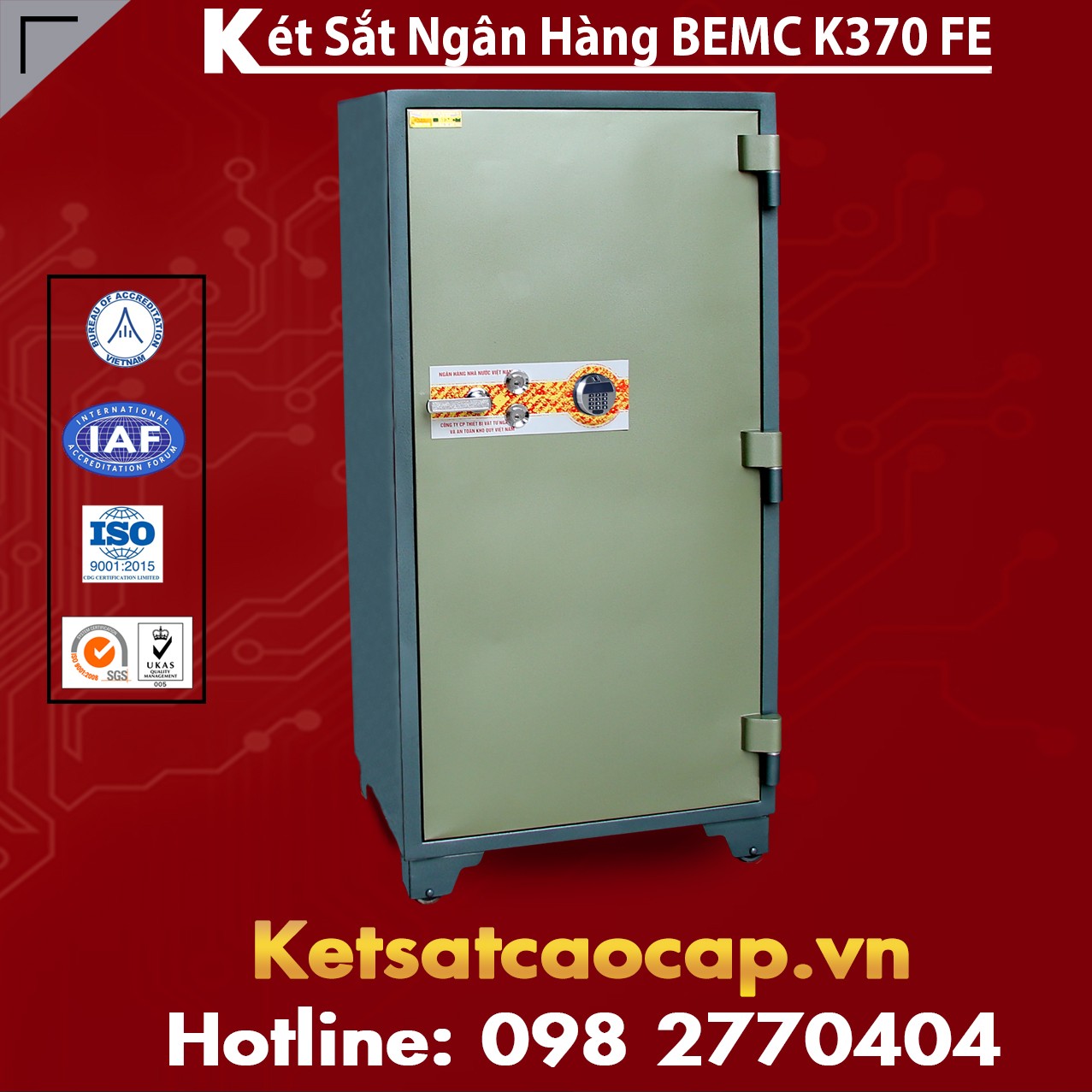 Két Sắt Vân Tay Điện Tử Hàn Quốc BEMC K370 FE Giao Hàng Miễn Phí TQ