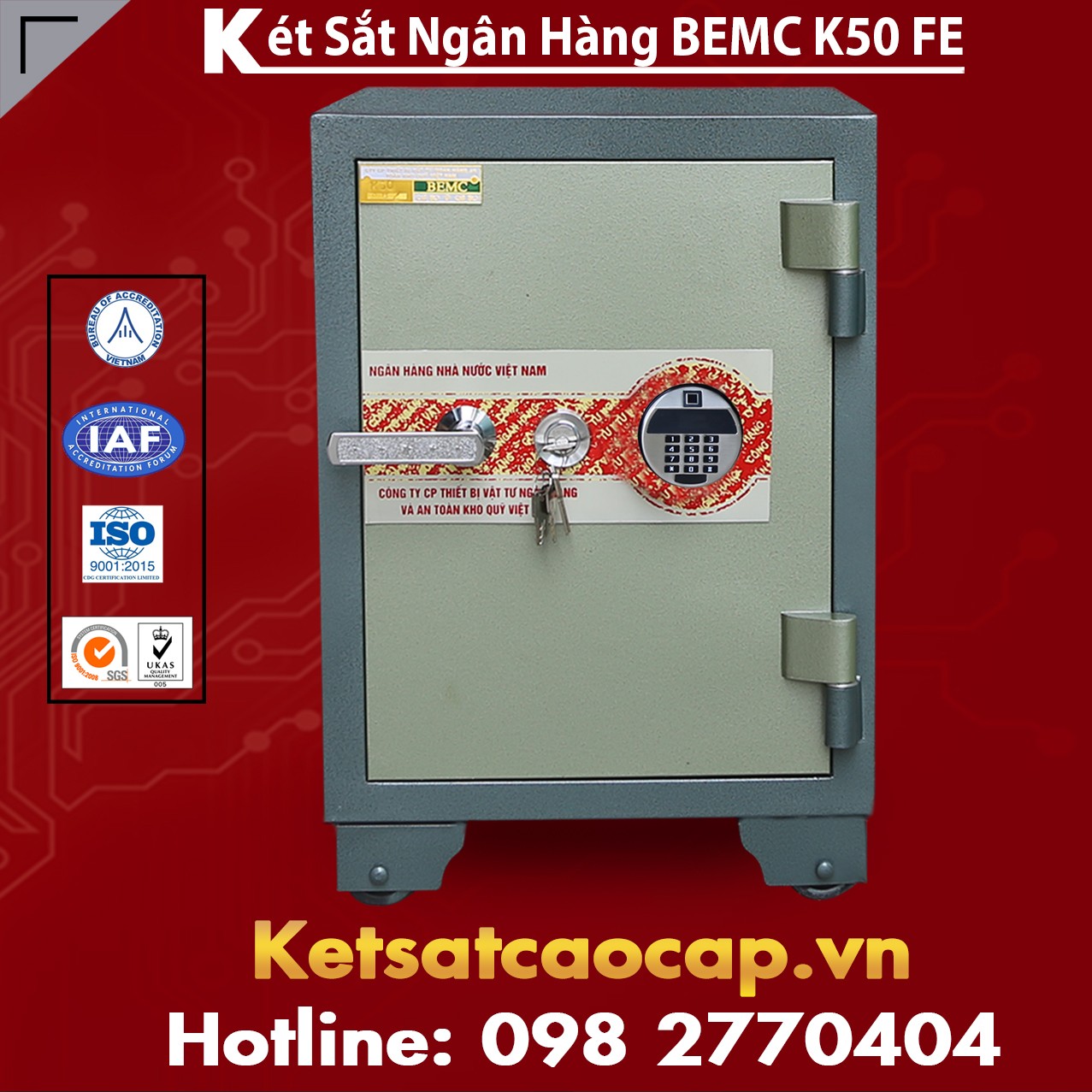 Két Sắt Vân Tay Điện Tử Hàn Quốc BEMC K50 FE Ưu Đãi Siêu Khủng