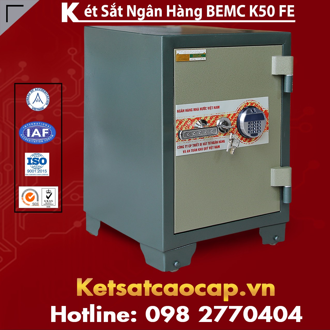 Két Sắt Vân Tay Điện Tử Hàn Quốc BEMC K50 FE Tiên Tiến Hàng Đầu VN