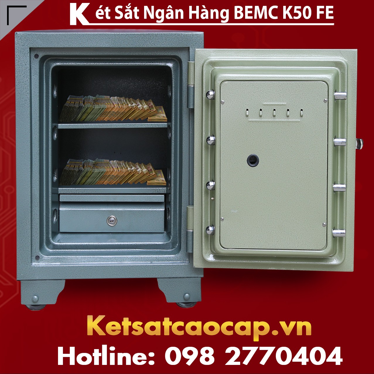 Két Sắt Vân Tay Điện Tử Hàn Quốc BEMC K50 FE SX Dây Chuyền Hiện Đại