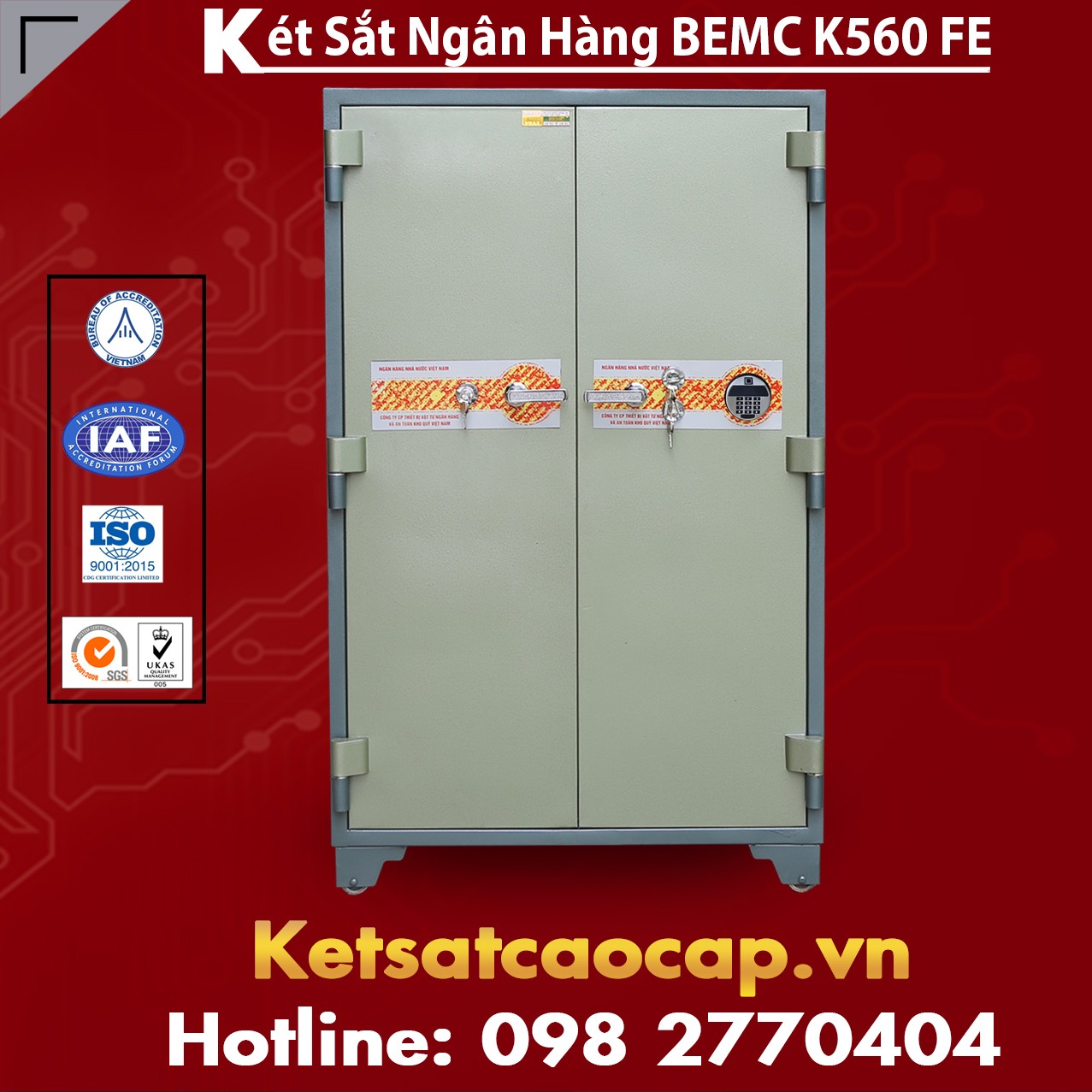 Két Sắt Vân Tay Điện Tử Hàn Quốc BEMC K560 FE Thiết Kế Sang Trọng