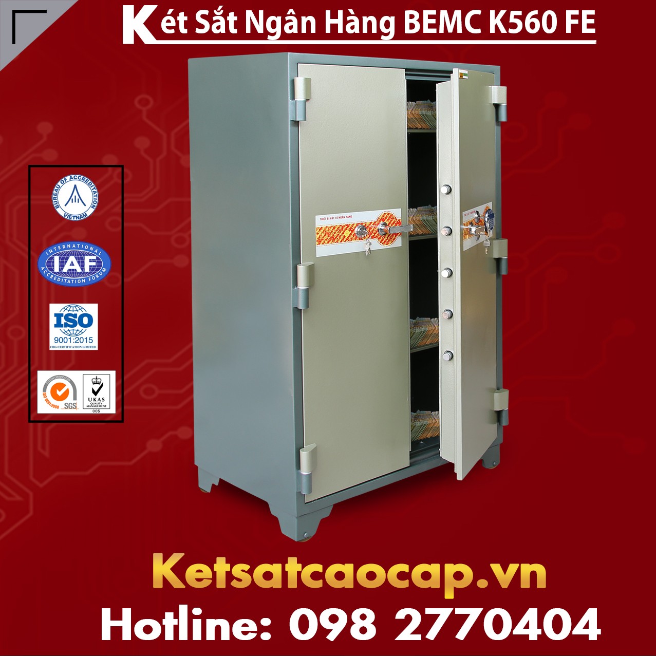 Két Sắt Vân Tay Điện Tử Hàn Quốc BEMC K560 FE Giá Két Sắt Mới Nhất