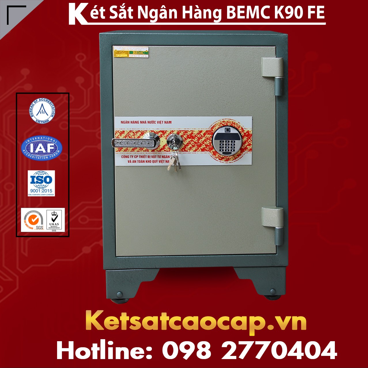 Két Sắt Vân Tay Điện Tử Hàn Quốc BEMC K90 FE Két Sắt An toàn