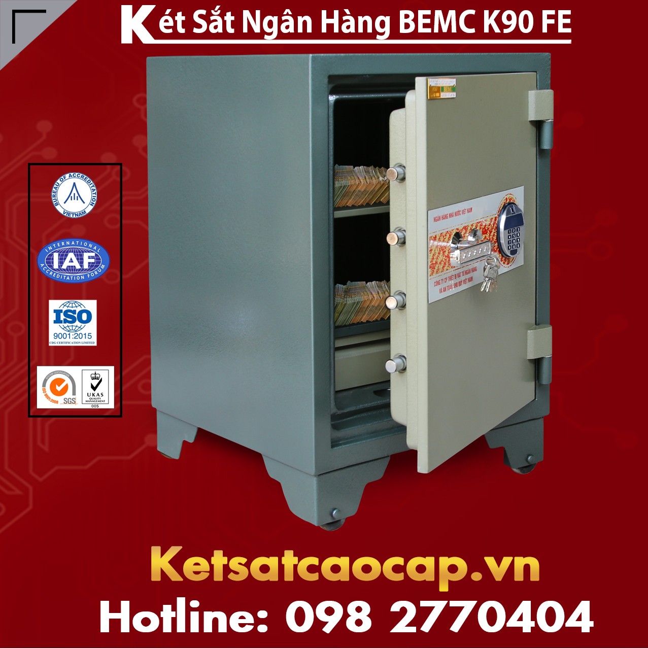 Két Sắt Vân Tay Điện Tử Hàn Quốc BEMC K90 FE Két Sắt Siêu Siêu Dày