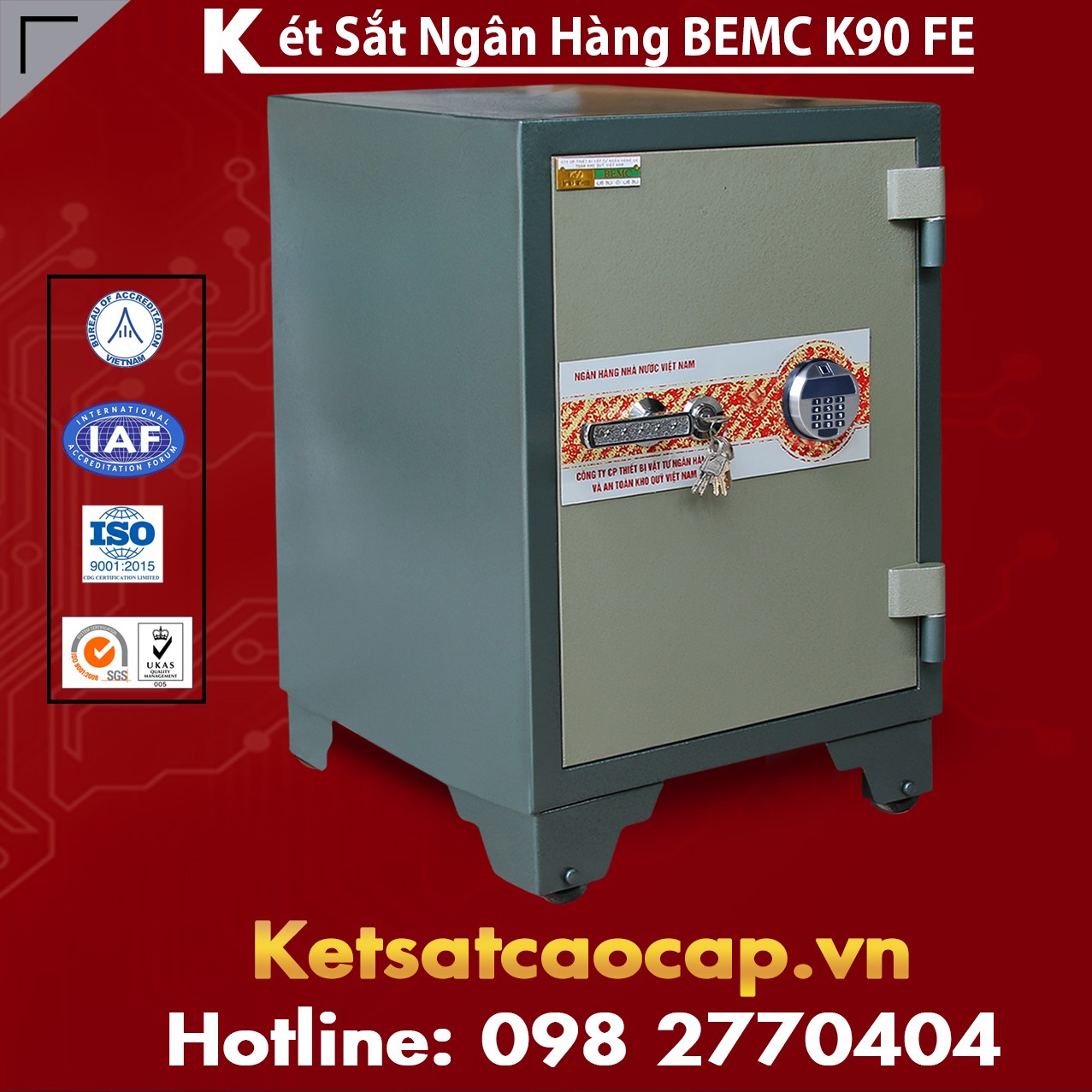 Két Sắt Vân Tay Điện Tử Hàn Quốc BEMC K90 FE Giá siêu Rẻ Bất Ngờ