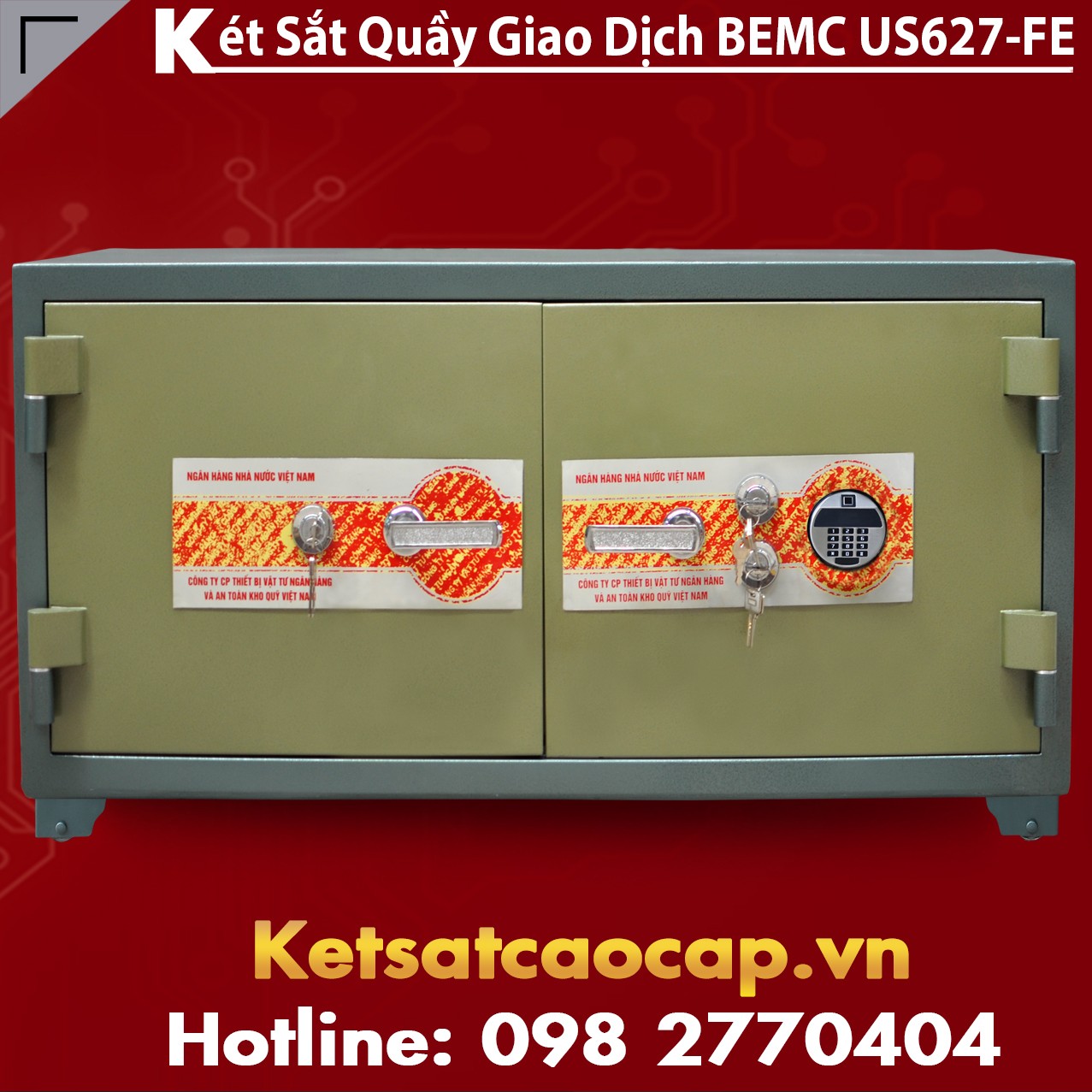 Két Sắt Vân Tay Điện Tử Hàn Quốc BEMC US627 FE Chống Cháy Chính Hãng