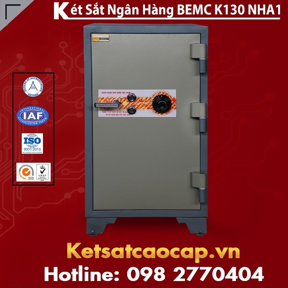 Két Sắt Ngân Hàng BEMC K130 NHA1 Sử Dụng Mã Số Và Khóa Chìa Xịn