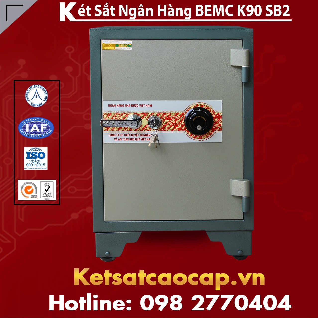 Két Sắt Ngân Hàng BEMC K90SB2 Hệ Thống Phân Phối Chính Hãng