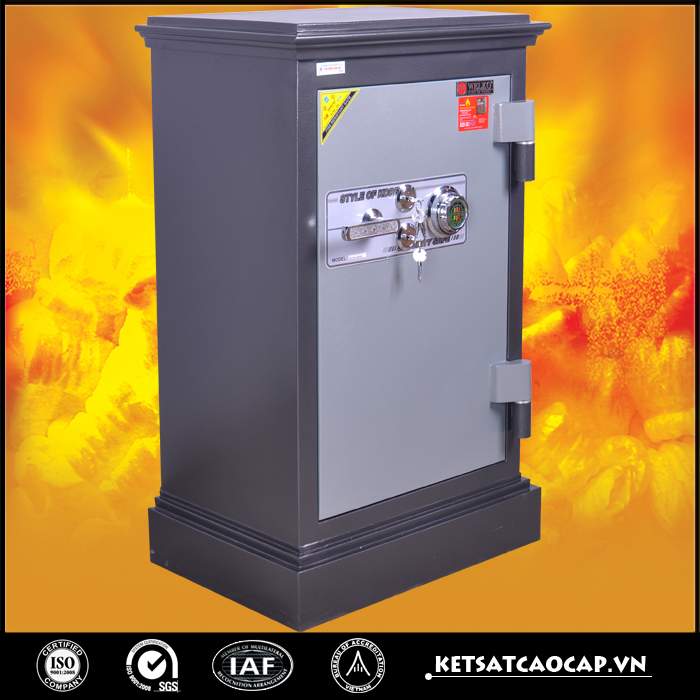 đặc điểm sản phẩm két sắt an toàn KN170 đen hai khóa cơ
