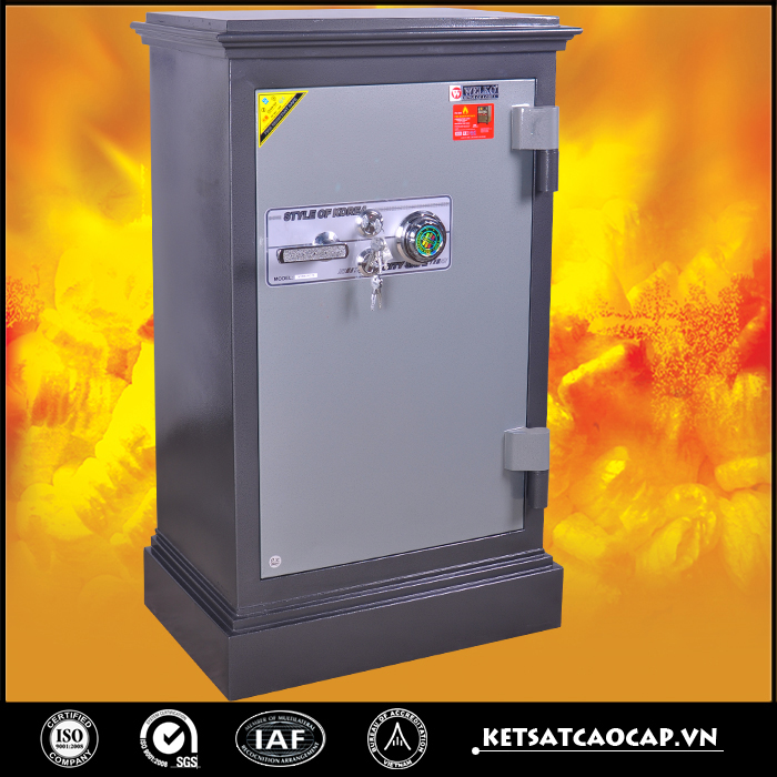 đặc điểm sản phẩm két sắt an toàn KN200 đen hai khóa cơ