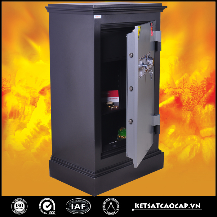đặc điểm sản phẩm két sắt an toàn KN240 đen khóa cơ