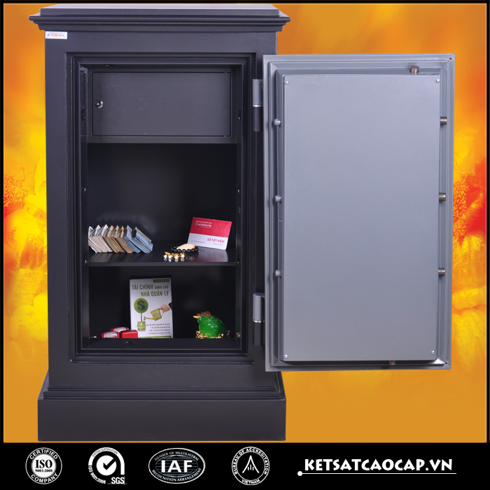 đặc điểm sản phẩm két sắt an toàn KN240 đen khóa cơ