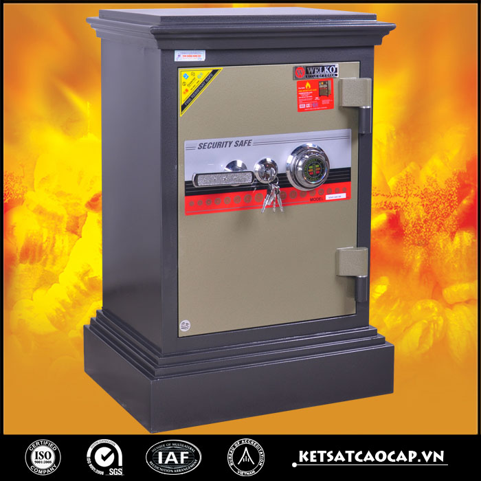 đặc điểm sản phẩm Két sắt cánh đúc KD45 Đen khóa cơ cánh vàng