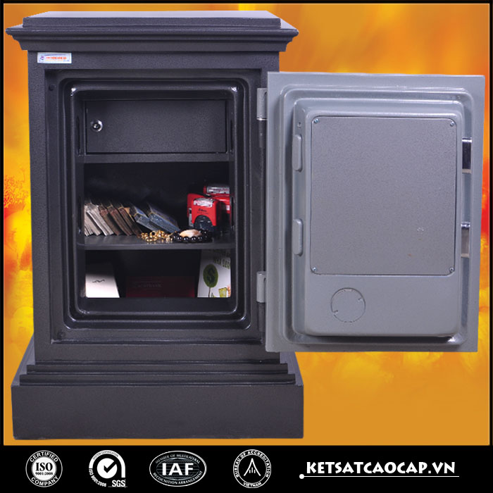 đặc điểm sản phẩm Két sắt cánh đúc KD45 đen khóa cơ