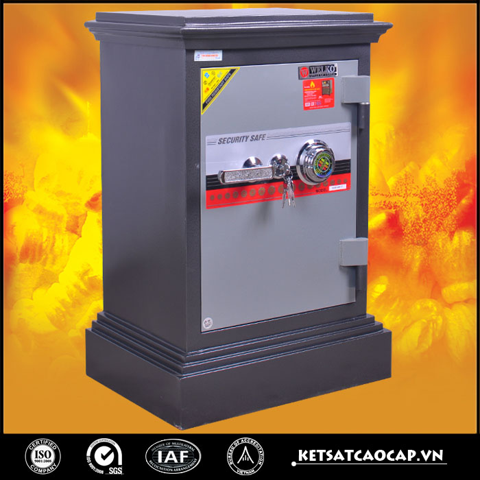 đặc điểm sản phẩm Két sắt cánh đúc KD45 đen khóa cơ