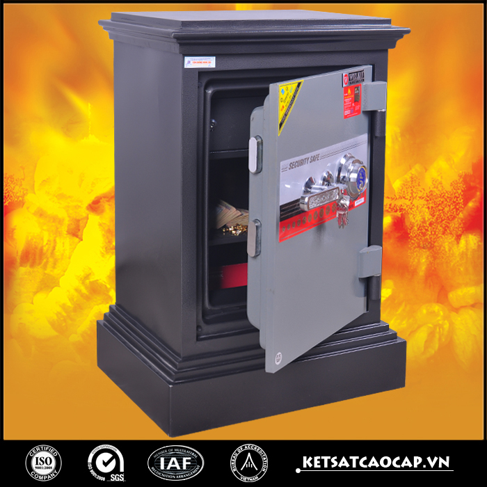 đặc điểm sản phẩm Két sắt cánh đúc KD45 đen đổi mã