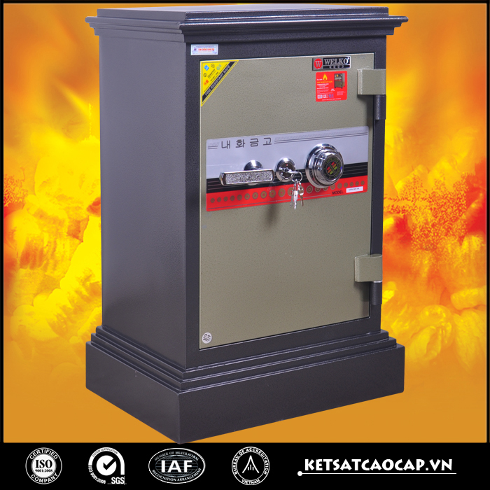 đặc điểm sản phẩm Két sắt cánh đúc KD54 đen khóa cơ cánh vàng