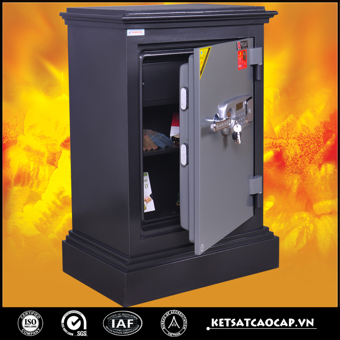 đặc điểm sản phẩm Két Sắt Cánh đúc KD74 đen Khóa điện tử
