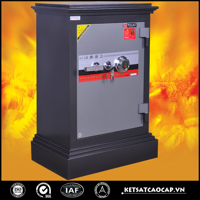 đặc điểm sản phẩm Két Sắt Cánh đúc KD74 đen Khóa cơ