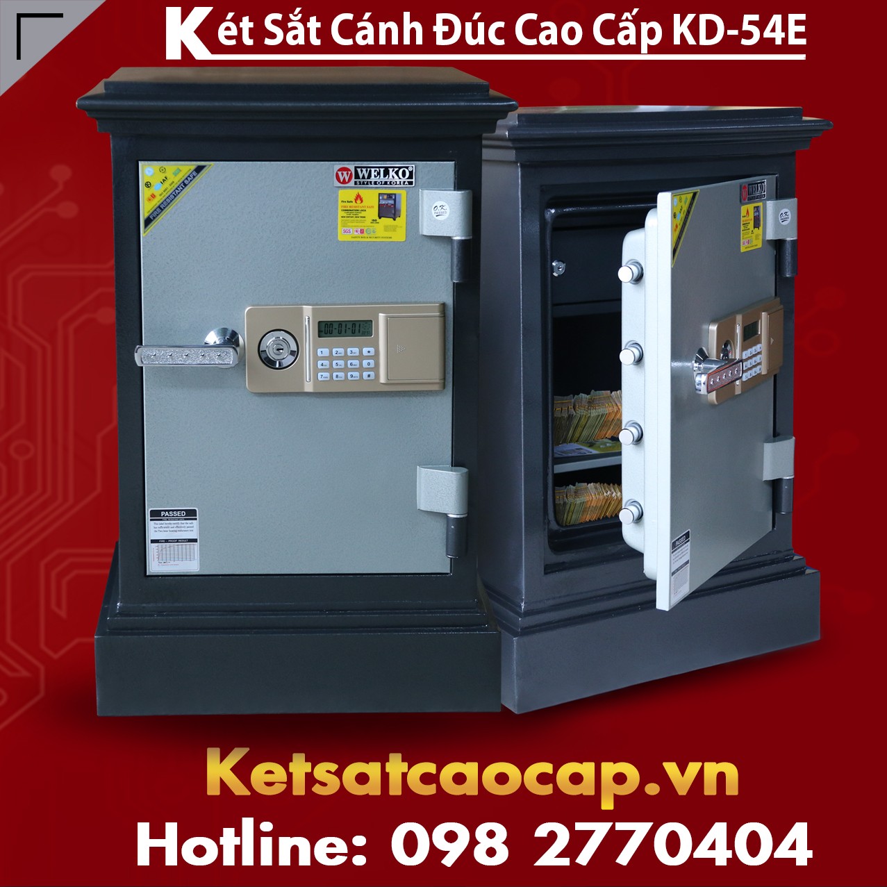 Két Sắt Cánh Đúc KD54 E Két Sắt An Toàn Chống Cháy