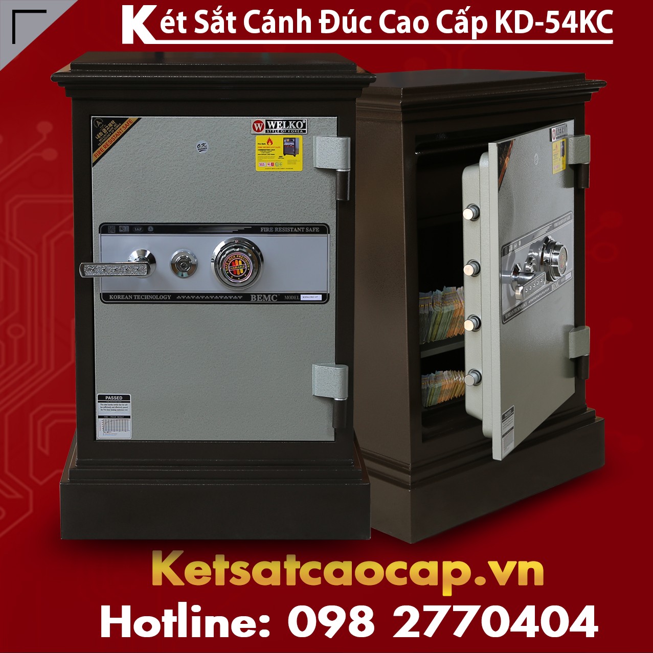 Két Sắt Cánh Đúc KD54 KC Két Sắt WELKO Safes