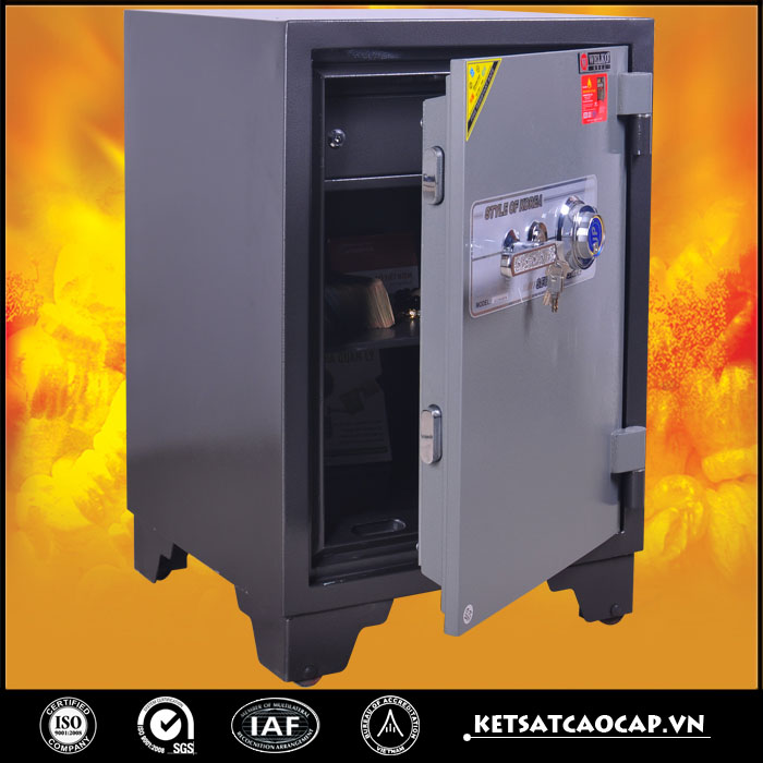 đặc điểm sản phẩm Két sắt két bạc chống cháy kcc150 khóa đổi mã