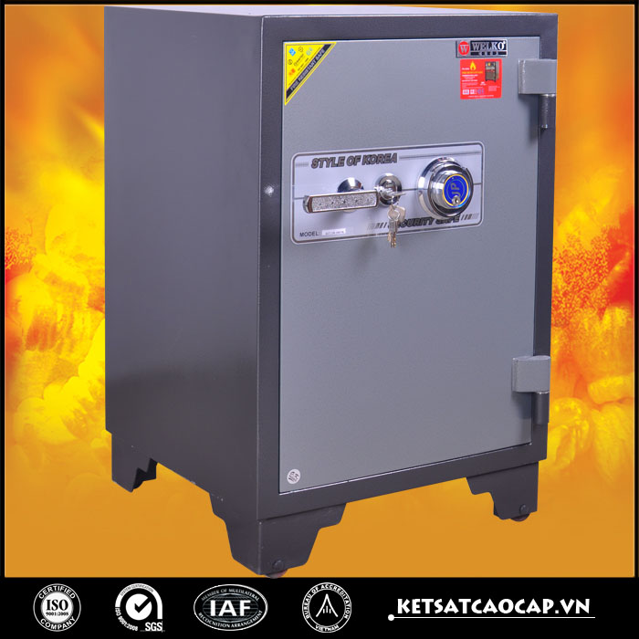 đặc điểm sản phẩm Két sắt két bạc chống cháy kcc150 khóa đổi mã