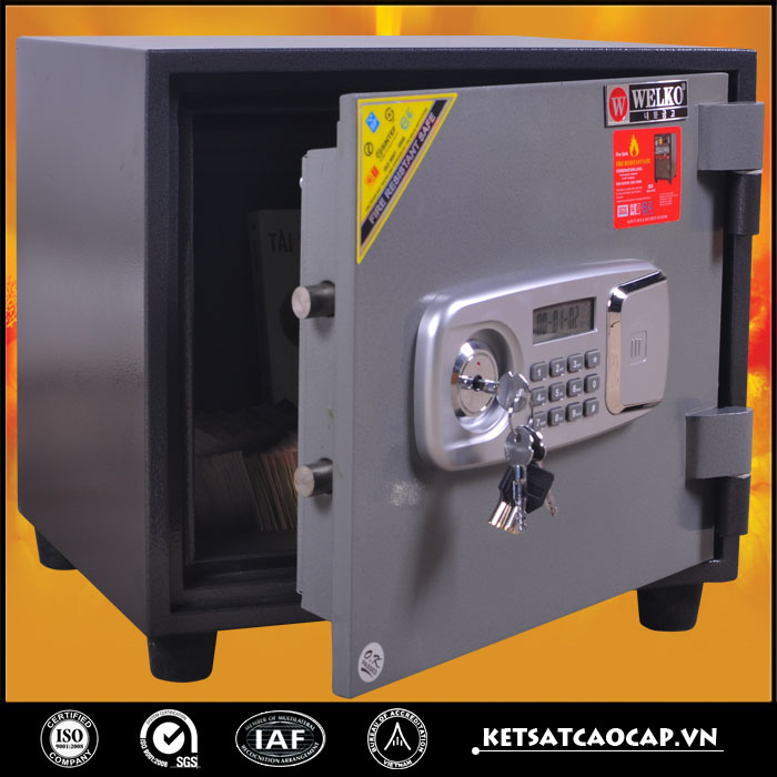 đặc điểm sản phẩm Két sắt két bạc chống cháy KCC41 khóa điện tử