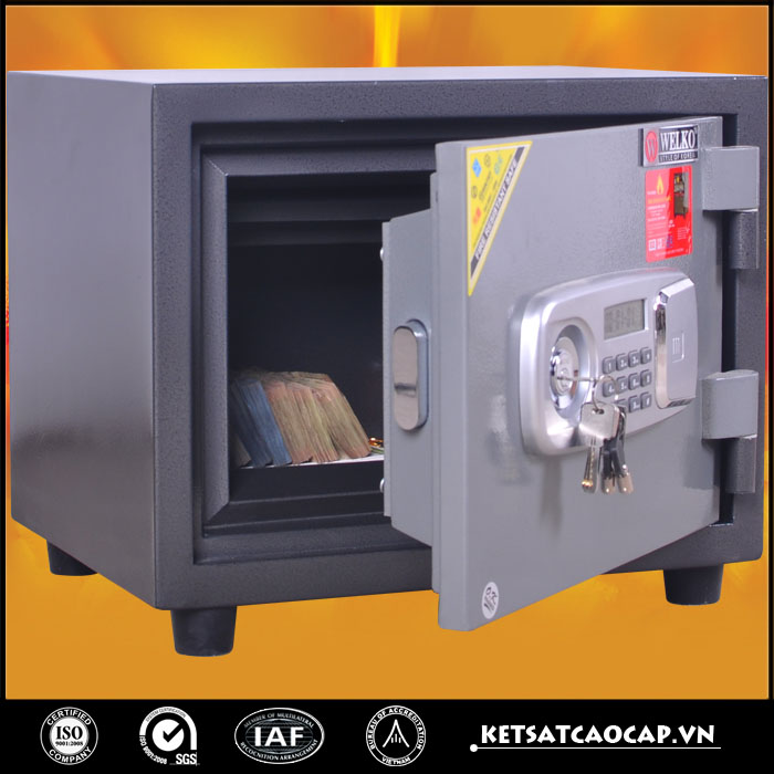 đặc điểm sản phẩm Két sắt chống cháy kcc 80 đen điện tử