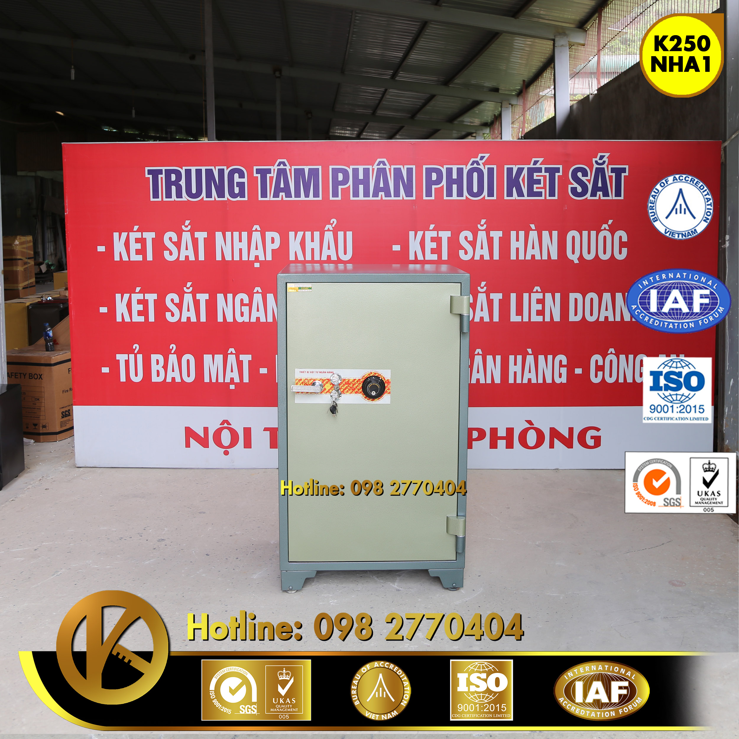 Két sắt ngân hàng K250 khóa đổi mã