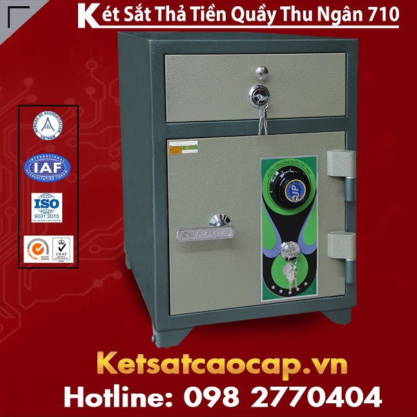 Két Sắt Thả Tiền Quầy Thu Ngân BEMC 710 Tính Bảo Mật An Toàn Tuyệt Đối