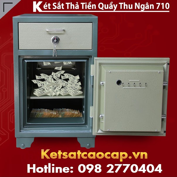 Két Sắt Thả Tiền Quầy Thu Ngân BEMC 710 Khuyến Mãi Cực Lớn Trong Năm