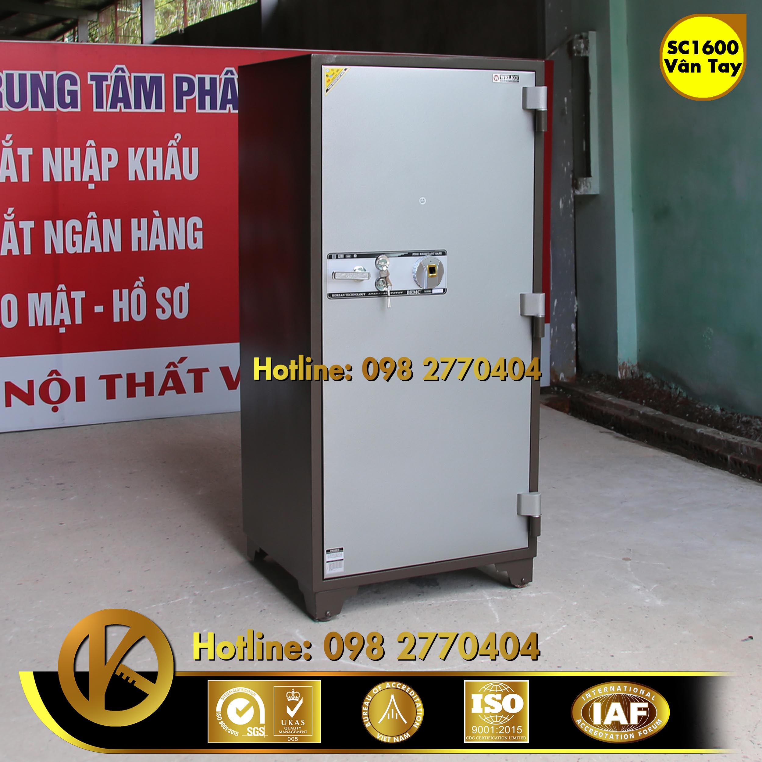 Két Sắt Chống Đập SC1600 vân tay