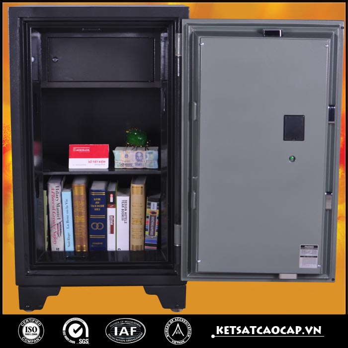 đặc điểm sản phẩm Két sắt chống cháy kcc200 khóa vân tay