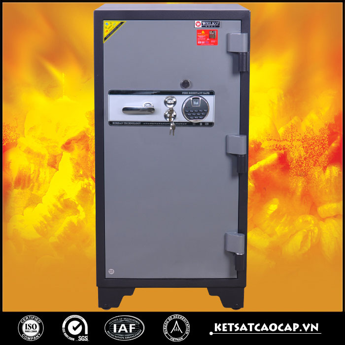 két sắt Két bạc chống cháy KCC240 khóa vân tay