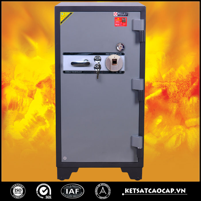 đặc điểm sản phẩm két sắt chống cháy KCC240 vân tay trắng