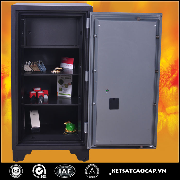 đặc điểm sản phẩm két sắt chống cháy KCC240 vân tay trắng