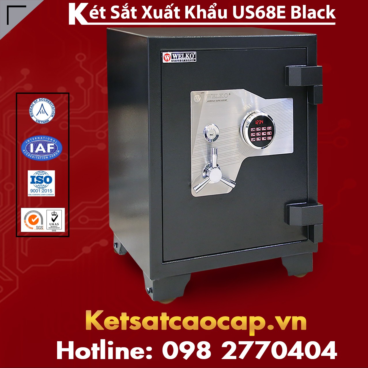 Két Sắt xuất Khẩu US 68 E Black WELKO Sản Phẩm Đáng Sử Dụng