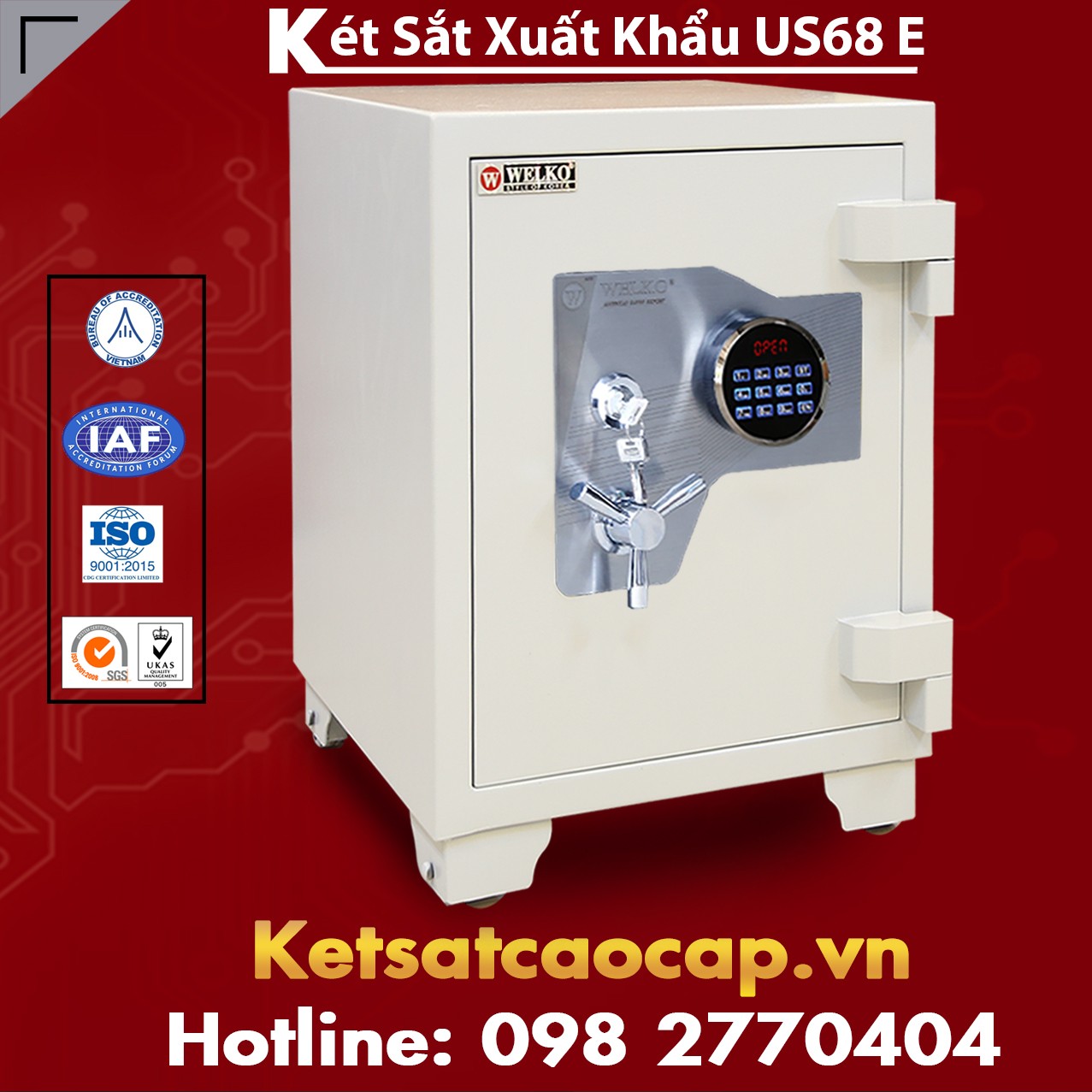 Két Sắt Xuất Khẩu US 68 E White Mua Két Sắt An Toàn, Chất Lượng Ở Đâu