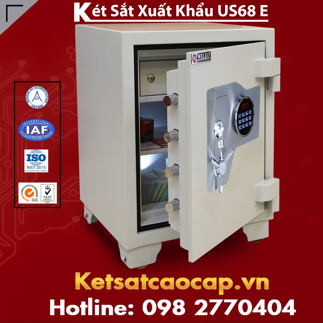 Két Sắt Xuất Khẩu US 68 E White Lựa Chọn Hàng Đầu Của Người Tiêu Dùng