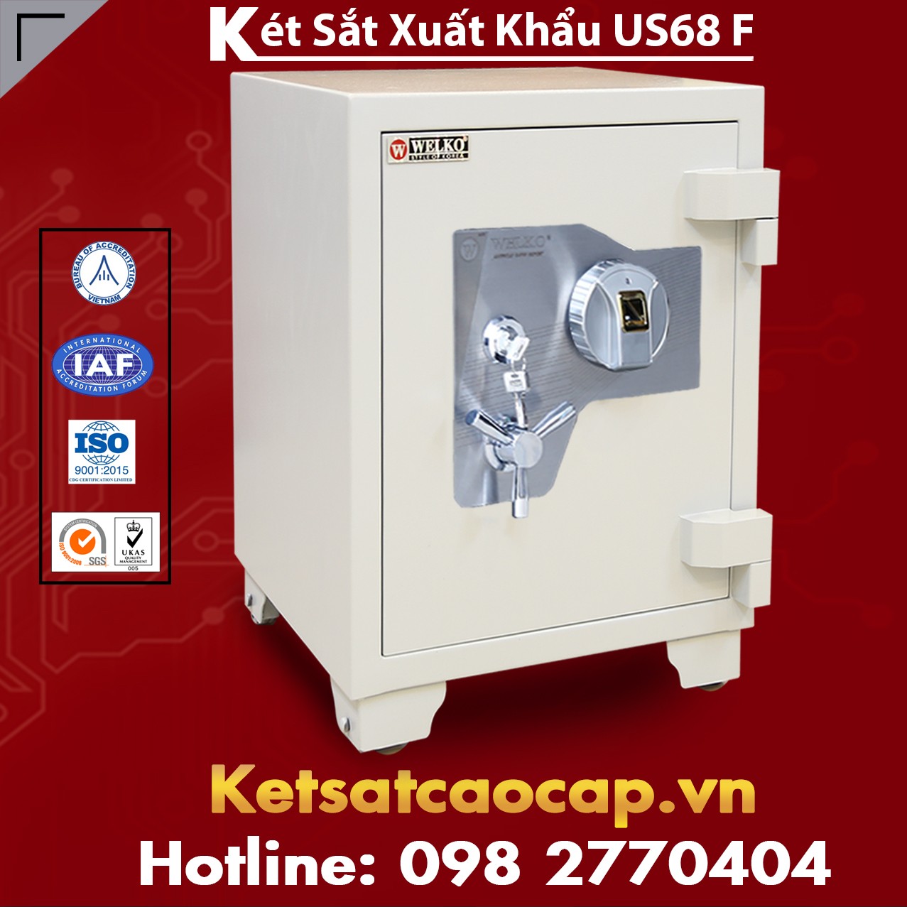 Két Sắt Xuất Khẩu US 68 F White Cao Cấp Giá Rẻ Nhất Giao Hàng Miễn Phí