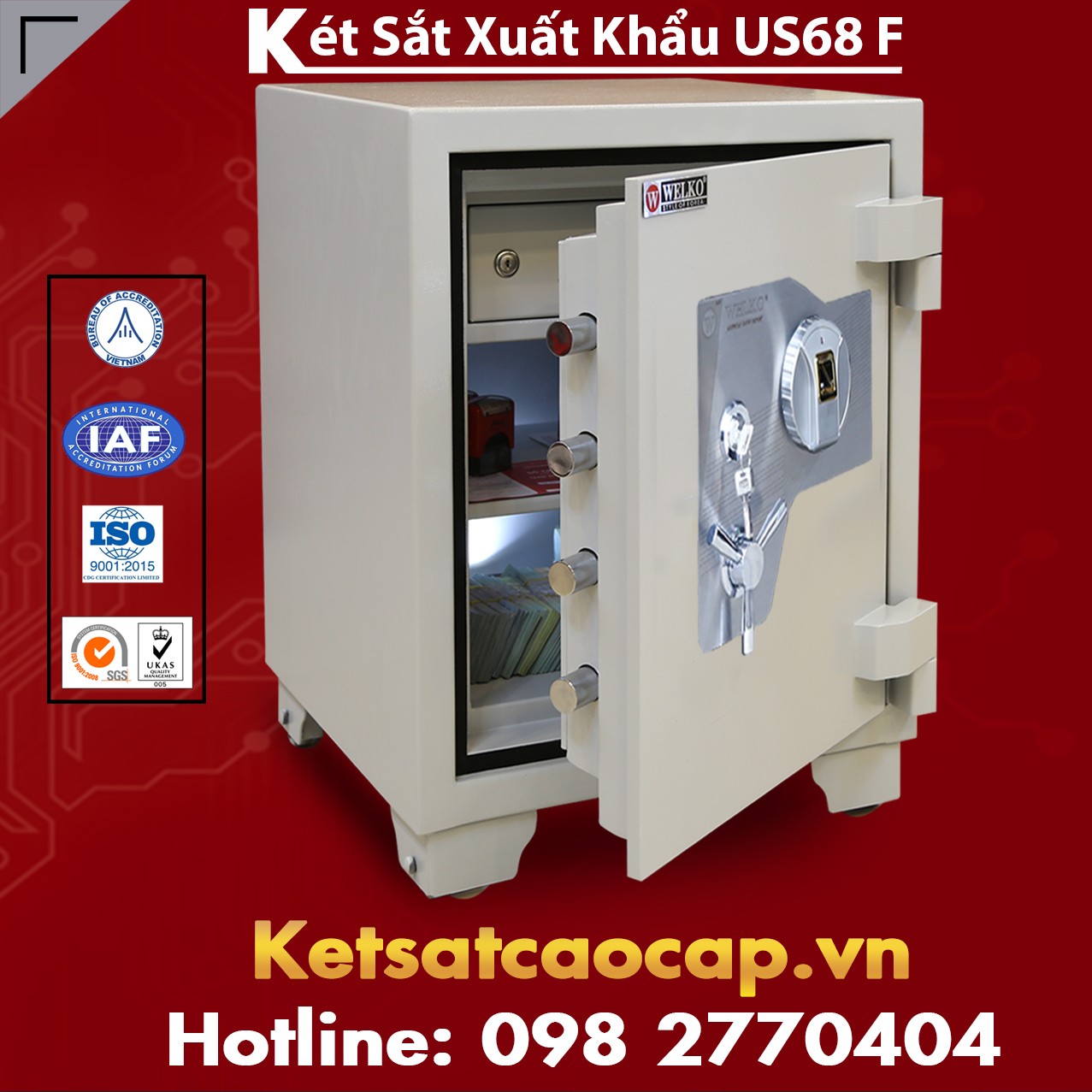 Két Sắt Xuất Khẩu US 68 F White Chuyên Phân Phối Chính Hãng Toàn Quốc